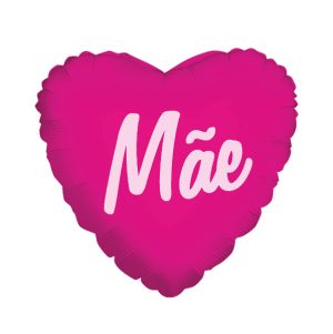 Balão Foil Rosa Fúcsia Mãe 45Cm