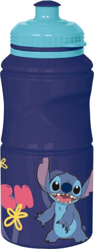 Garrafa Água Plástica 380Ml Stitch Palms - Azul Escuro