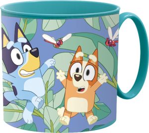 Caneca Plástica Micro Bluey Leaves 265Ml (pode ir ao Microondas)