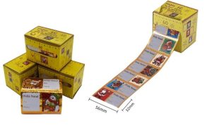 Caixa de 60 Etiquetas de Natal 32x56mm