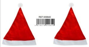 Gorro Natal Vermelho 100% Poliester