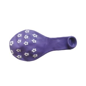 Saco 50 Balões Latéx Impressos Flores 30Cm