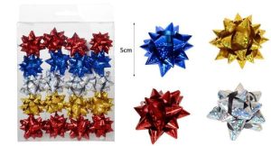 Blister 20 Laços Presente Glitter Multicolor 5Cm