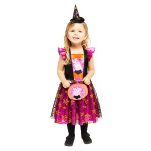Vestido de Bruxa Laranja Halloween Peppa Pig - 12-24m (86-92Cm)