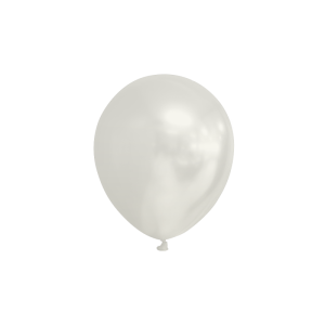Saco 100 Balões Latéx Metalizados Perolados 5'' (12,5cm) - White