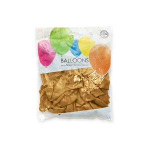 Saco 50 Balões Latéx Metalizados 12'' (30cm) - Gold