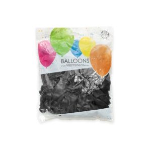 Saco 50 Balões Latéx Metalizados 12'' (30cm) - Black