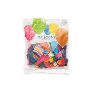 Saco 50 Balões Latéx Metalizados Perolados 12'' (30cm) - Mix