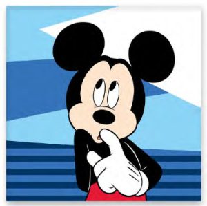 Toalha Mão-Rosto Mickey Shy Disney 30x30cm 100% algodão