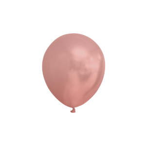 Saco 100 Balões Latéx Metalizados Perolados 5'' (12,5cm) - Rose Gold