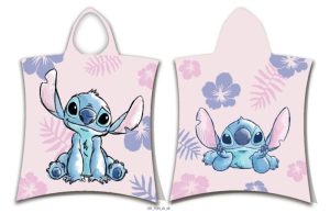Poncho Disney Stitch Leaves 50x115Cm 100% Algodão