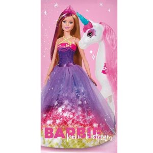 Toalha Praia-Banho Barbie Born to Dream 70x140Cm 100% Algodão