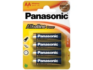 Blister 4 Pilhas Alcalinas LR6 AA Panasonic