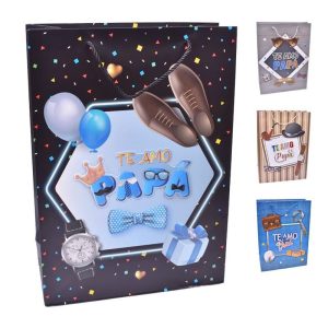 Saco Papel Presente 3D Pai 32x26x10Cm