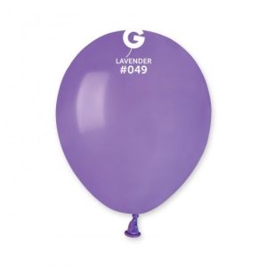 Saco 100 Balões Latéx 5'' (12cm) GEMAR - lavanda #049