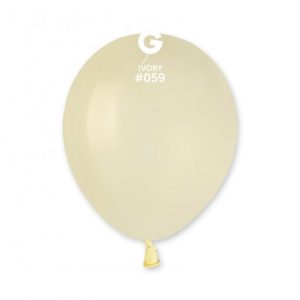 Saco 100 Balões Latéx 5'' (12cm) GEMAR - ivory #059