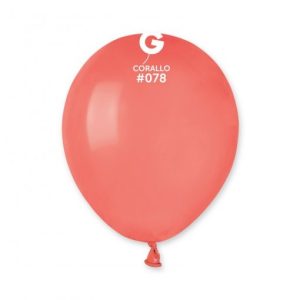 Saco 100 Balões Latéx 5'' (12cm) GEMAR - coral #078