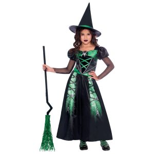Vestido de Bruxa Verde Halloween