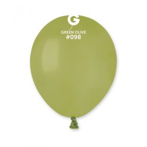 Saco 100 Balões Latéx 5'' (12cm) GEMAR - green oliva #098
