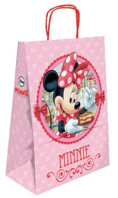 Saco Papel Presente Asa Torcida Minnie