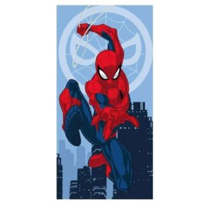 Toalha Praia-Banho Spiderman Over The City 70x140Cm (Secagem Rápida) 100% Poliester