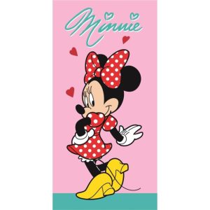 Toalha Praia-Banho Minnie Pretty in Polka 70x140Cm Disney (secagem rápida) 100% poliester