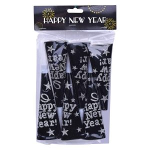 Trompeta Happy New Year Prateada 26x16Cm