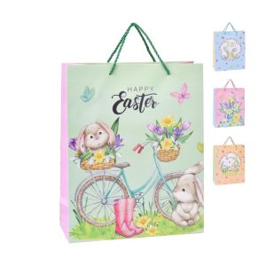 Saco Papel Presente Páscoa 24x18x8.5Cm