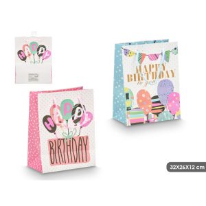 Saco Papel Presente Happy Birthday