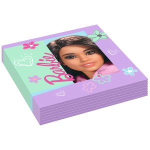 Conj. 16 Guardanapos Barbie Sweet Life 33x33Cm