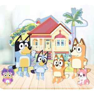 Conj. 7 Peças Decoração Bluey Joke