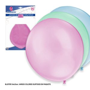 Blister 1 Balão Látex Gigante 1mt (Cores Sortidas)