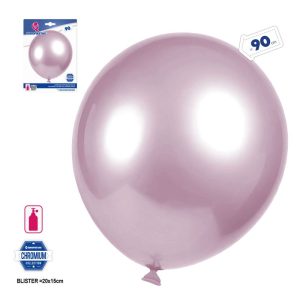 Blister 1 Balão Látex Cromado 90Cm - Rosa