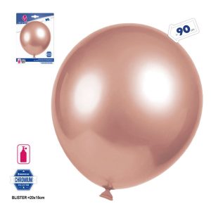 Blister 1 Balão Látex Cromado 90Cm - Rose Gold