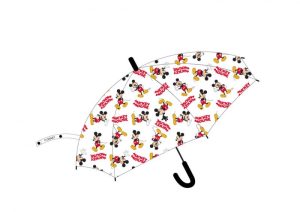 Guarda Chuva Transparente Mickey Mouse Semi-Automático 74cm - Raindrops