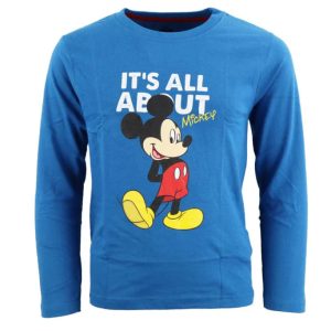 T-Shirt de Menino Manga Comprida Azul Mickey All About
