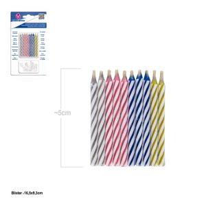 Blister 10 Velas Mágicas (voltam a acender) ~5Cm