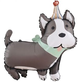 Balão Foil Cãozinho Aniversário 66x59cm
