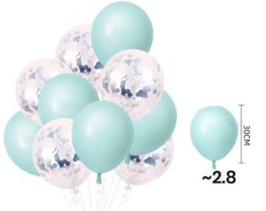 Blister 10 Balões Latex com Glitter 30Cm