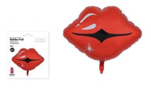 Balão Foil Lábios Vermelhos 41x60Cm (28pol)