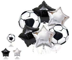 Kit 6 Balões Foil Futebol 45Cm