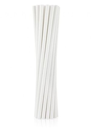Blister 12 Palhinhas Papel Brancas 6x197mm