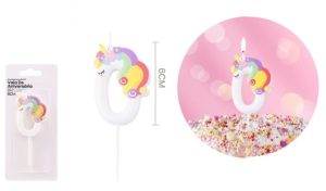 Vela de Aniversário Unicórnio 6Cm