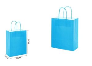 Saco Papel Presente Azul Turquesa 120gr