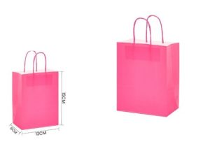 Saco Papel Presente Rosa Forte 120gr