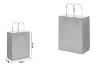 Saco Papel Presente Prateado 120gr