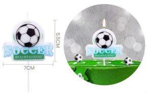 Vela de Aniversário Futebol Soccer Goal! 5.5Cm