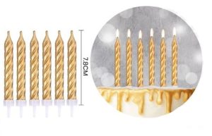 Conj. 6 Velas de Aniversário 7.8Cm