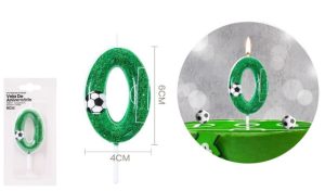 Vela de Aniversário Futebol 6Cm