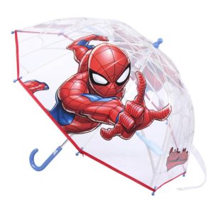 Guarda Chuva Transparente Spiderman Rain Crawler 71Cm
